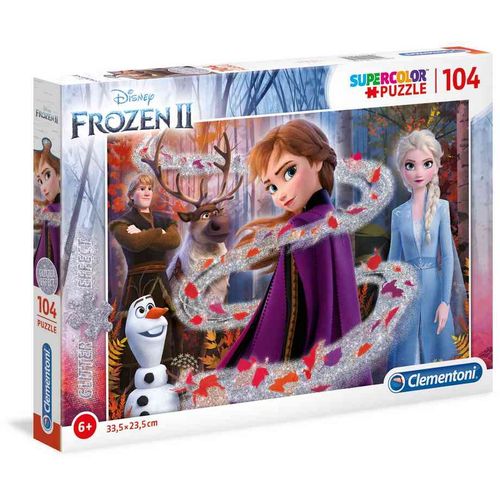 Clementoni Puzzle 104 Glitter 1 Frozen 2 slika 1