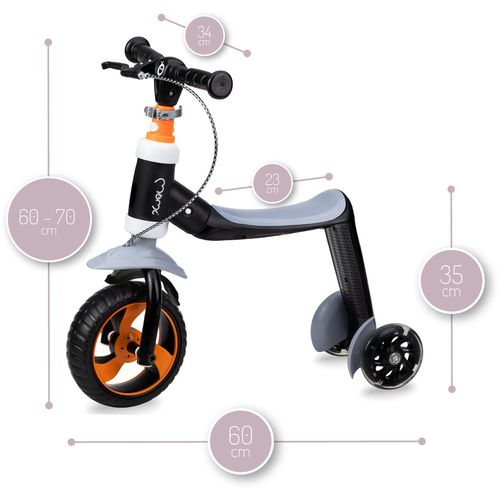 MoMi ELIOS balans bicikl &amp; romobil, orange slika 10