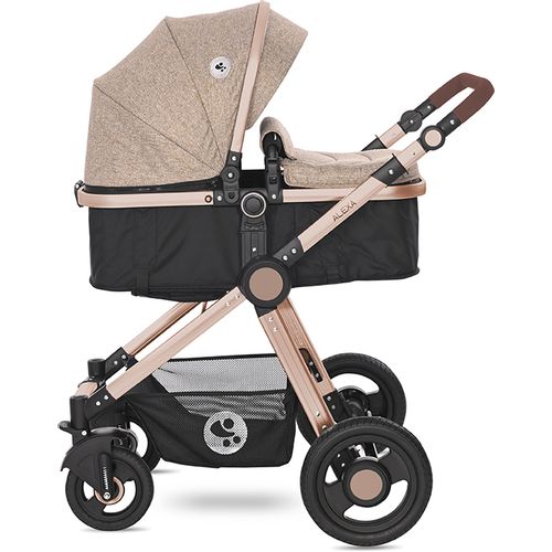 LORELLI ALEXA Kolica 3u1 Pearl Beige: Košara + Autosjedalica + Zimska Navlaka (0mj+) - (do 15kg/96cm) slika 3