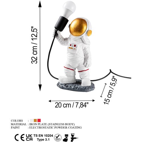Wallity Astronaut - 1 Višebojni Dekorativni Objekat slika 9