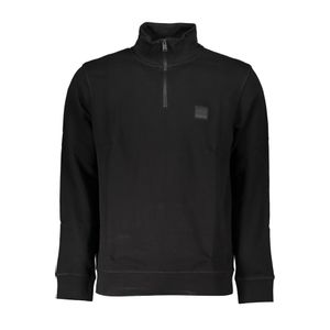 HUGO BOSS MEN'S BLACK ZIP SWEATSHIRT