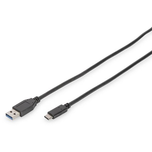 Digitus USB kabel USB 3.2 gen. 1 (USB 3.0) USB-C® utikač, USB-A utikač 1.00 m crna okrugli, dvostruko zaštićen DB-300136-010-S slika 3