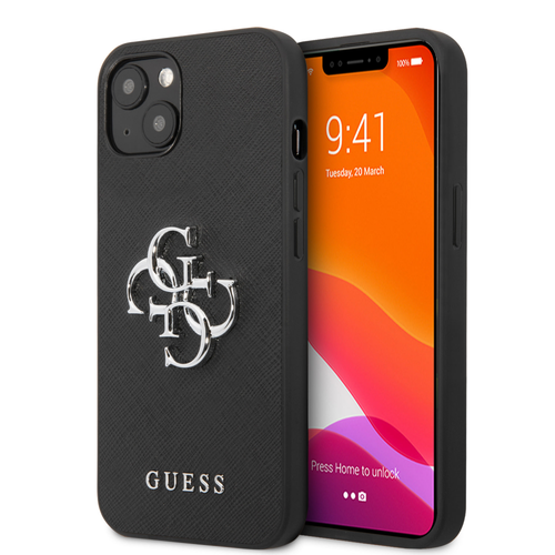 Maska Guess Saffiano Big za iPhone 13 6.1 crna (GUHCP13MSA4GSBK) slika 1