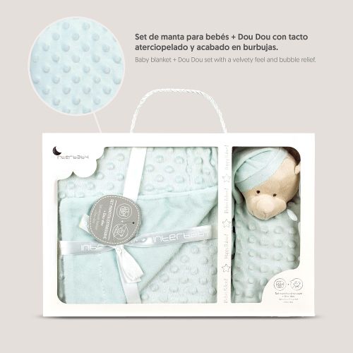 InterBaby set dekica Bubble i tješlica Bear Mint slika 10