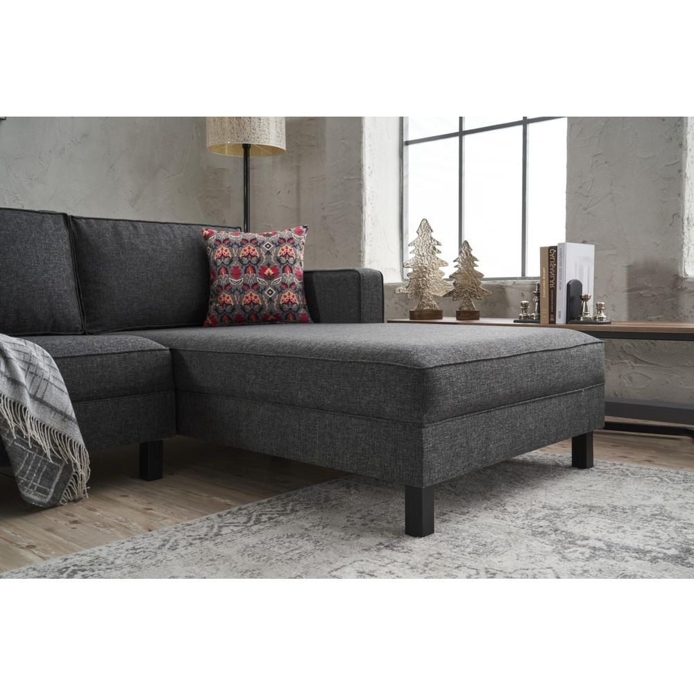 Kale Linen Desni Kutni Sofa - Antracit slika 4