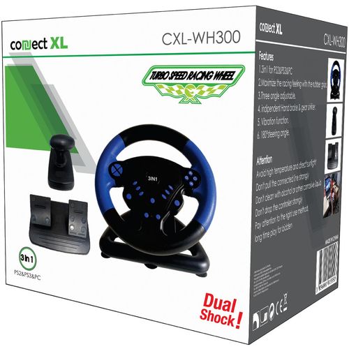 Connect XL Gaming volan 3u1, PS2/PS3/PC, vibracija, pedale - CXL-WH300 slika 3