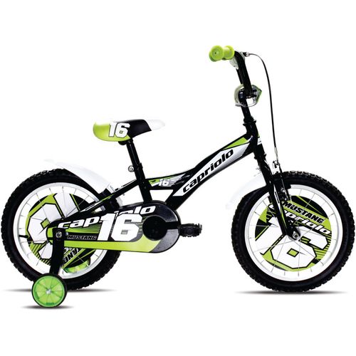 CAPRIOLO bicikl BMX 16"HT MUSTANG crna-zelena slika 1