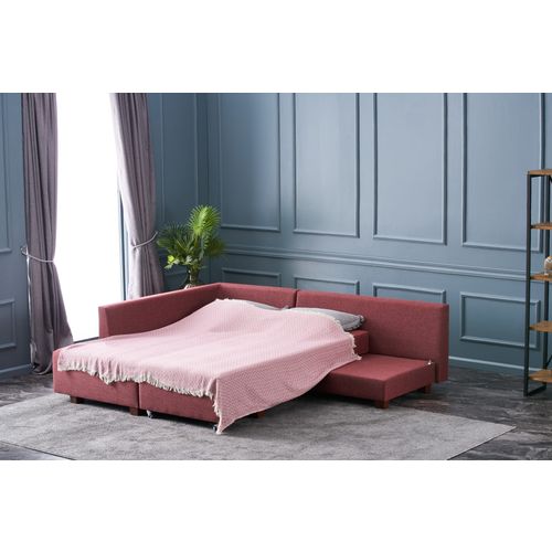 Atelier Del Sofa Kutna garnitura na razvlačenje, Bordo crvena, Manama Corner Sofa Bed Left - Claret Red slika 5