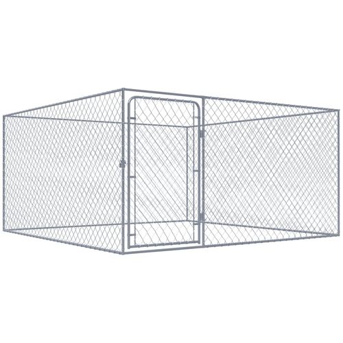 Vanjski kavez za pse od pocinčanog čelika 2 x 2 x 1 m slika 11
