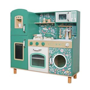 Kinder Home Drvena dječija kuhinja sa dodacima Vintage, Green