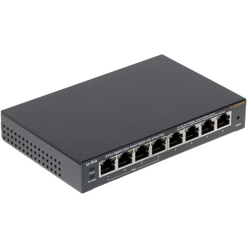 Switch TP-LINK TL-SG108PE Gigabit 8xRJ45 10 100 1000Mbps eSmart 4x PoE Desktop metalno kuciste slika 1