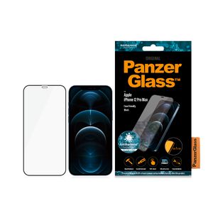 Panzerglass zaštitno staklo za iPhone 12 Pro Max case friendly antibacterial black