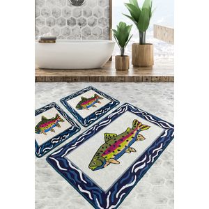 Set Kupatilskih Prostirki Pescado Multicolor (2 Komada)