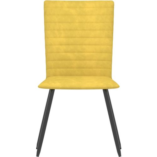 Blagovaonske stolice 6 kom žute baršunaste slika 10