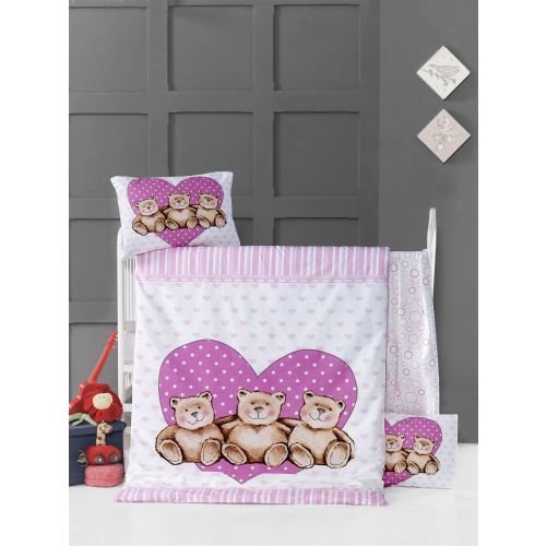 Colourful Cotton Komplet posteljine za bebe od ranforcea Friend Bears slika 1