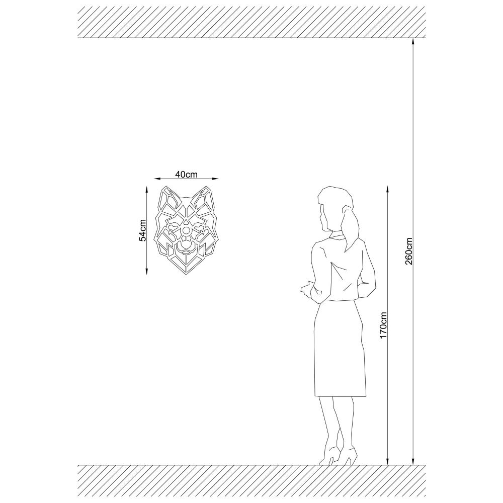 W-039 Crna Zidna Lampa slika 3