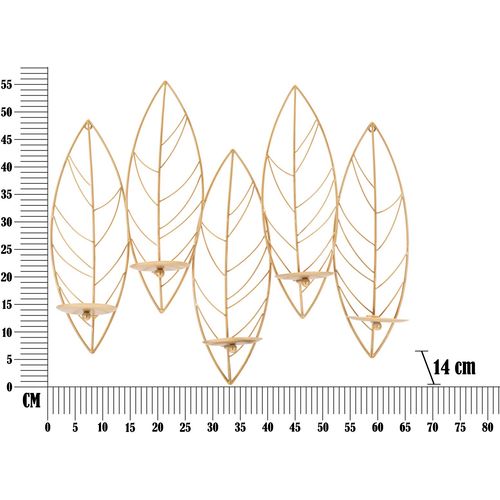 Mauro Ferretti Zidni svijećnjak list cm 66x14x56 slika 5