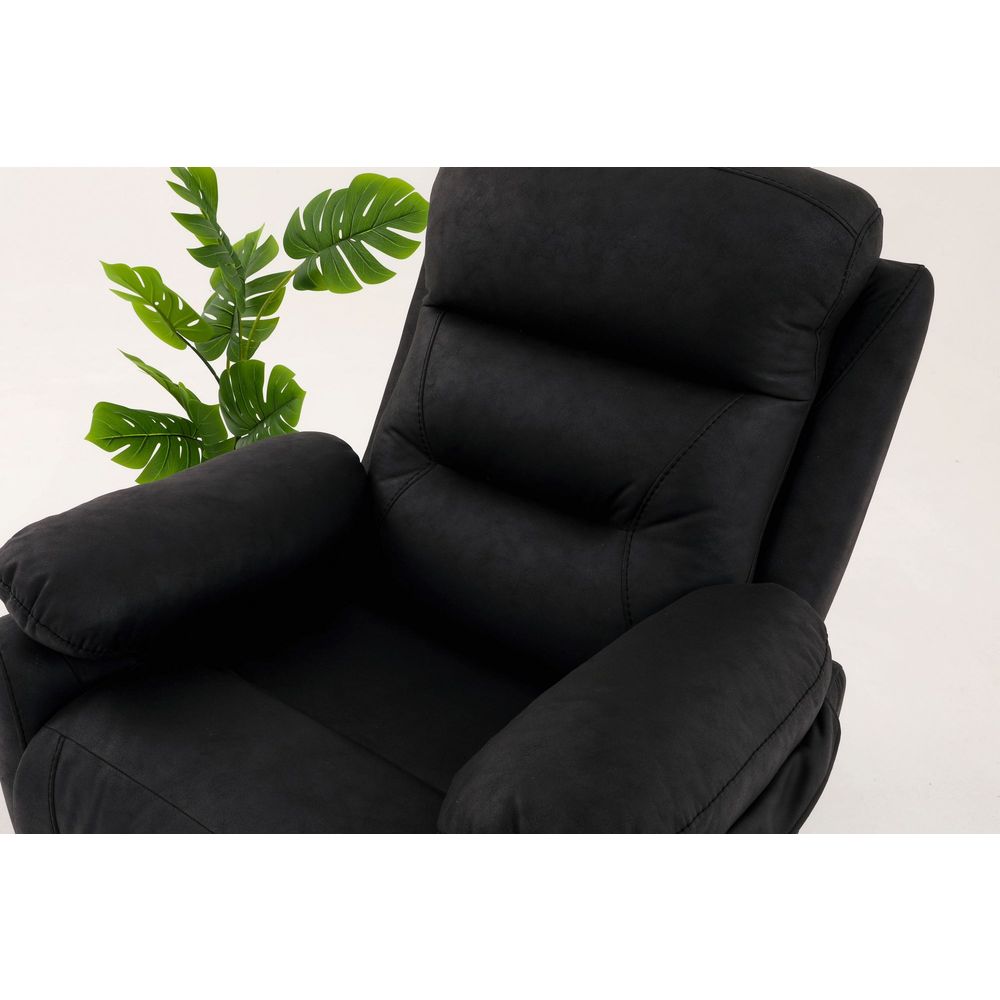Recliner Comfort Manuel - Crni slika 6
