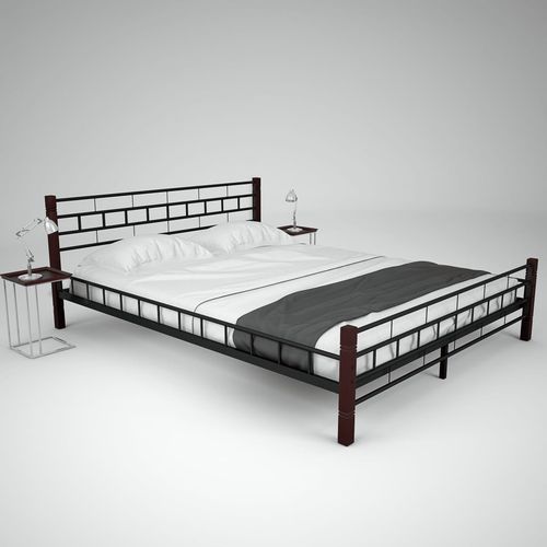 275648 Bed with Memory Foam Mattress Black Metal 160x200 cm(246736+241075) slika 43