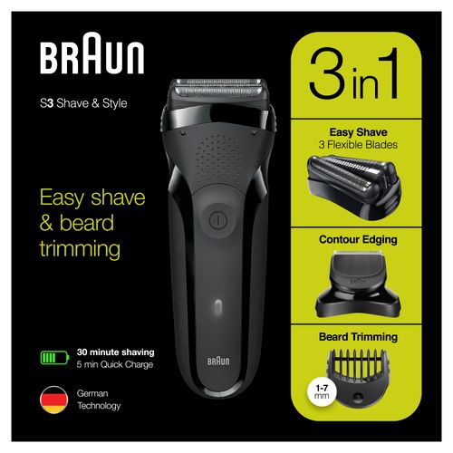 Braun brijaći aparat 300BT crni (3U1) slika 4