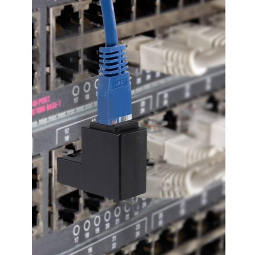 RJ45 mreža adapter cat 5e Kut nagiba od 90 ° prema gore [1x RJ45-utikač - 1x RJ45-utičnica] 0.00 m crna Renkforce slika 2