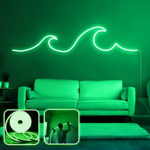 Wave - Large - Green Green Decorative Wall Led Lighting