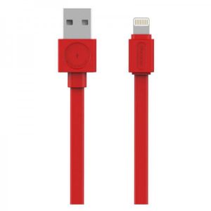 ALLOCACOC Flat USB kabl za iPhone, duž.1,5m, crveni 10451RD/LGHTBC