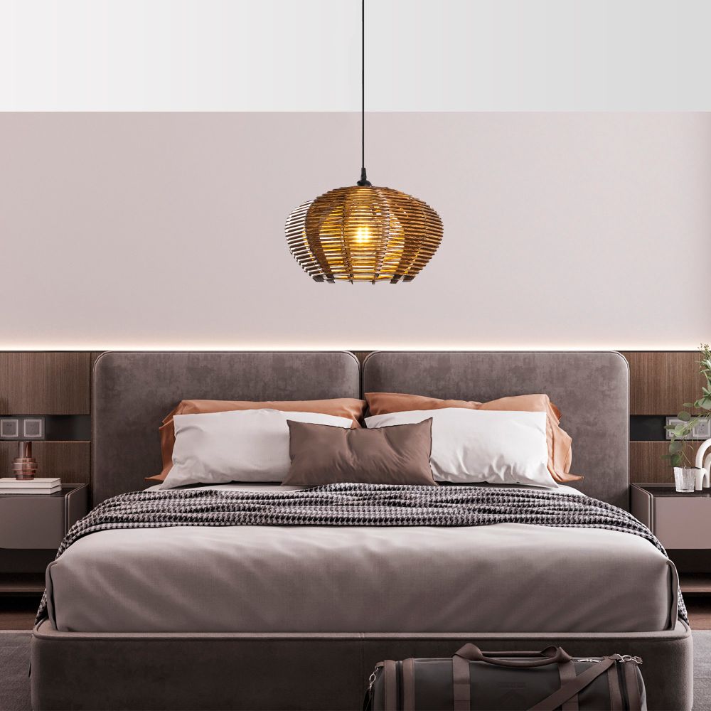 Luster Ellipse Antiquation sa Drvenim Tijelom slika 2
