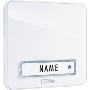 m-e modern-electronics KTA-1 W ploča za zvono  s natpisnom pločicom 1-struki bijela 12 V/1 A