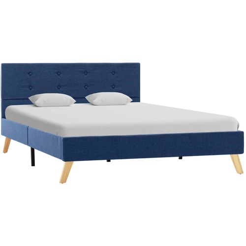 Okvir za krevet od tkanine plavi 120 x 200 cm slika 28