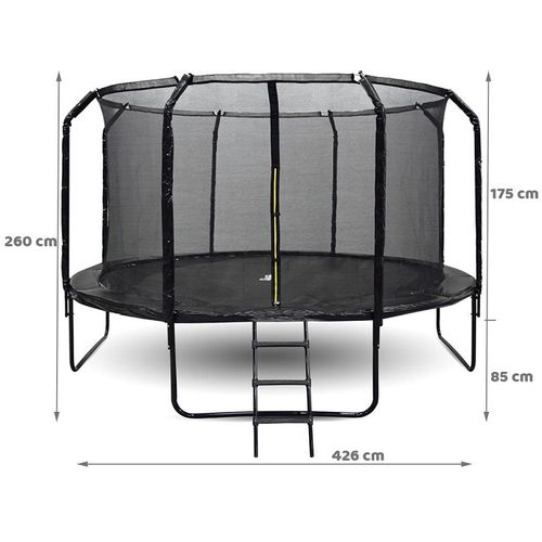 Vrtni trampolin SkyFlyer crni – 426 cm slika 4