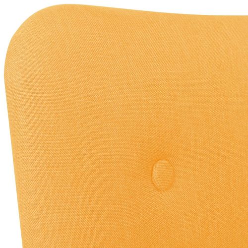 Fotelja s osloncem za noge od tkanine žuta slika 15