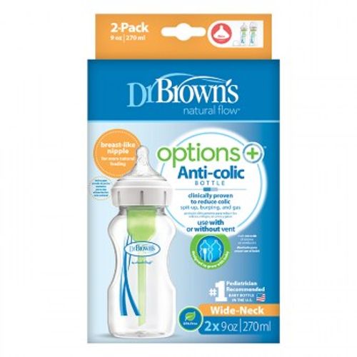 Dr.Brown'S Plastična Options+ Bočica 270Ml - 2 U Pakovanju slika 2