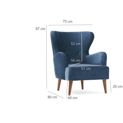 Karina - Blue Blue Wing Chair slika 7