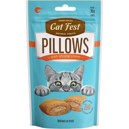 Cat Fest Pillows, poslastica za mačke sa škampima, 30 g slika 1