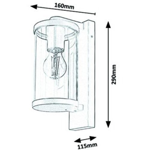 Rabalux Silistra,spoljna zidna.,E27 1X60W slika 3