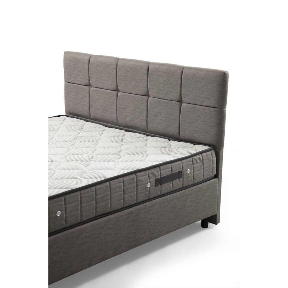 Vitalia Set 120 x 200 - Jednostruki krevet u svijetlo sivoj boji s madracem i uzglavljem slika 8