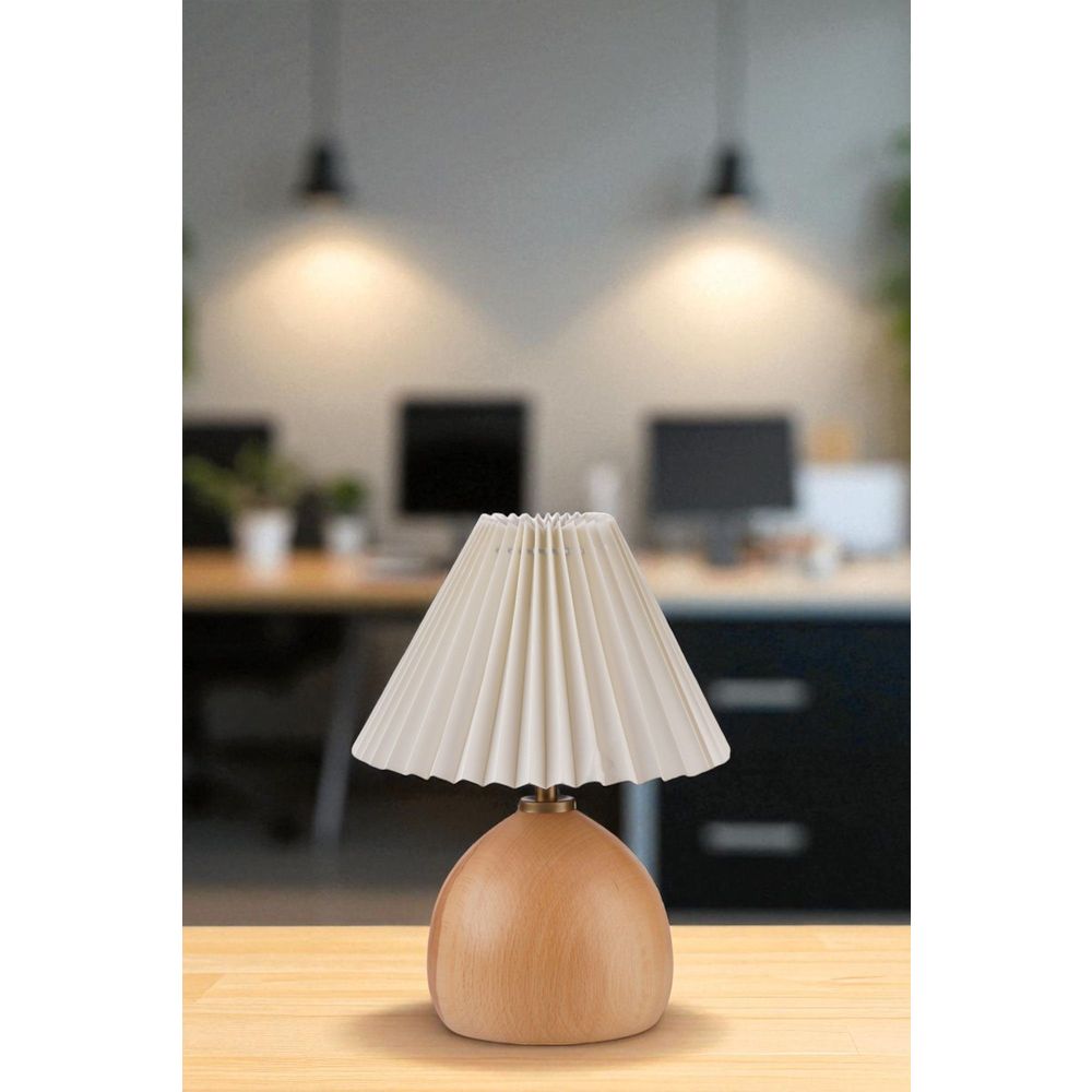 Opviq Stolna lampa 736, krem, hrast slika 1