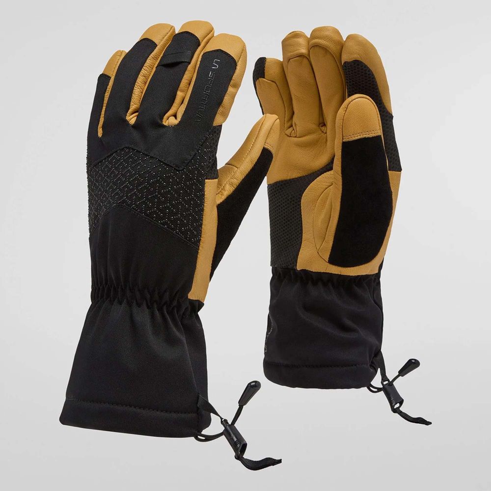 La Sportiva Rukavice za skijanje Alpine Guide Leather, Black/Cedar slika 1