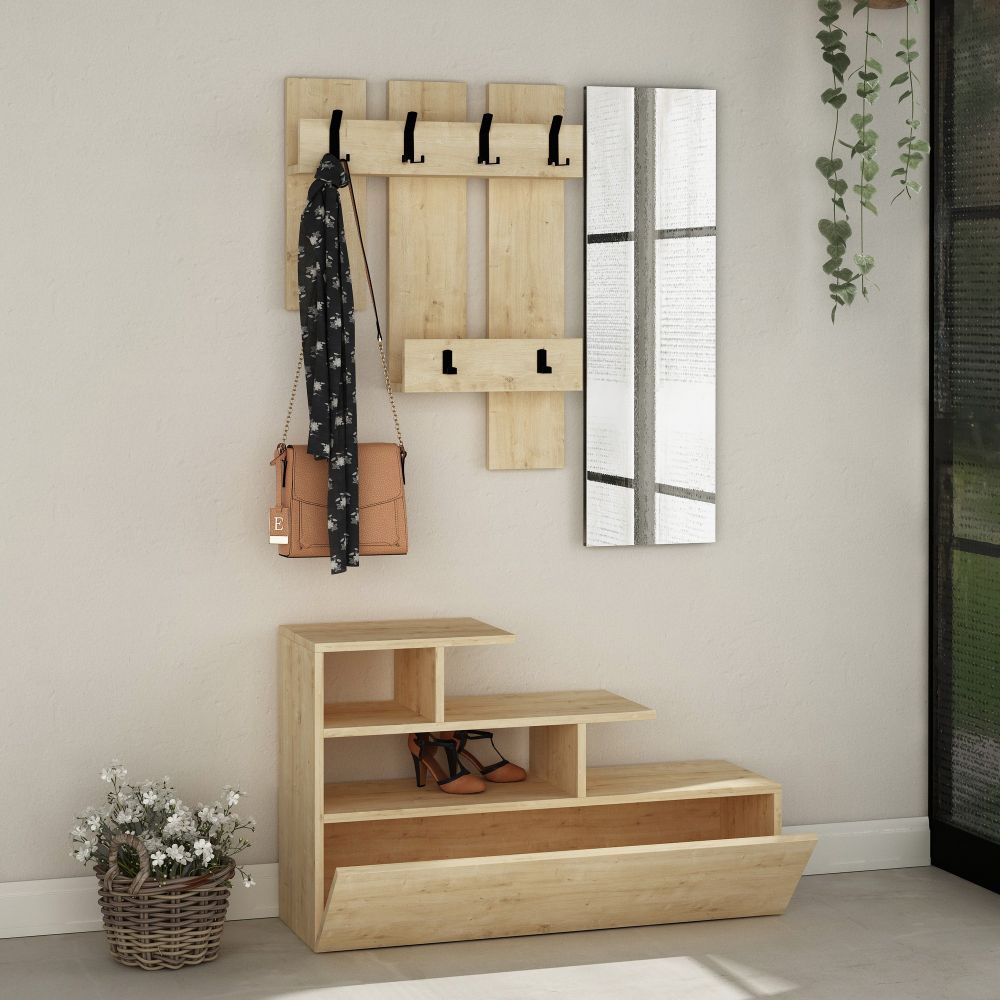 Vesty - Drveni Hall Stand od Hrasta slika 2