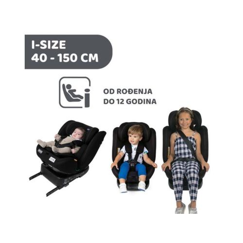 Chicco A-S Unico Evo I-Size (40-150Cm), Black slika 4