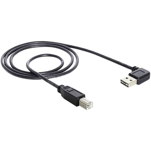 Delock USB kabel USB 2.0 USB-A utikač, USB-B utikač 2.00 m crna pozlaćeni kontakti, UL certificiran 83375 slika 2