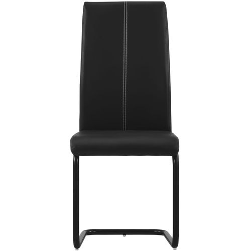 Konzolne blagovaonske stolice od umjetne kože 2 kom crne slika 27