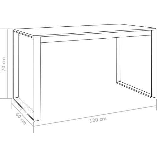 Stol za računalo bijeli i boja hrasta 120 x 60 x 70 cm slika 19