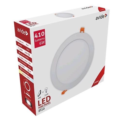 Avide panel LED okrugli ugradbeni 6W slika 2