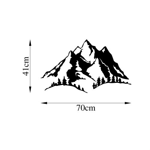 Wallity Metalna zidna dekoracija, Mountain - 487 slika 5