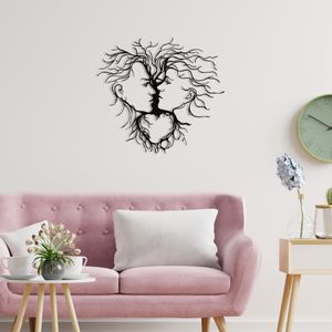 Decorative metal wall accessory Entrika, colour: black