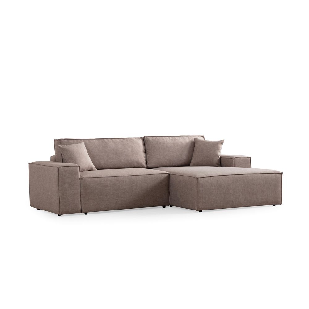 Pırlo Kutni Sofa na Razvlačenje - Smeđa slika 5
