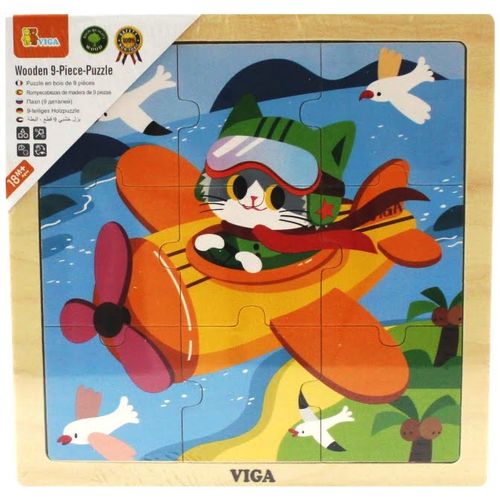 Viga Drvene puzzle avion, 9kom slika 1