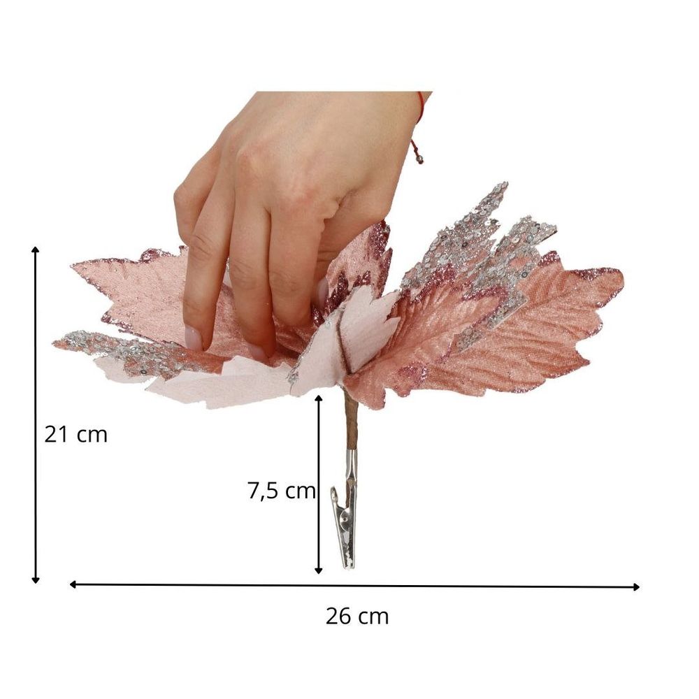 Ca1227 božićni ukrasi s božićnom zvijezdicom 25 cm slika 2